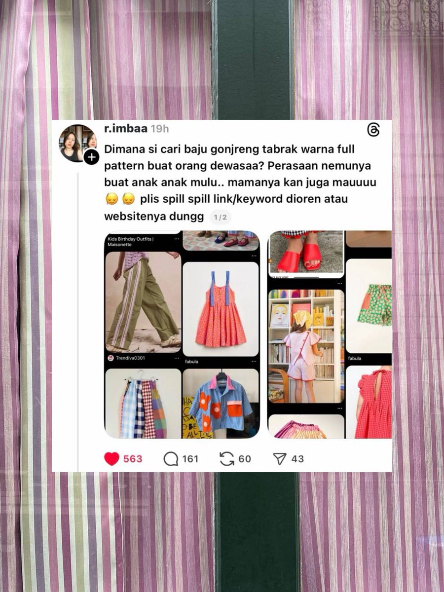 addtocutie's tweet photo. yang nyari baju gonjreng tabrak warna tapi versi DEWASA… akhirnya nemu juga 😭🔥 https://t.co/365dhaTtE7