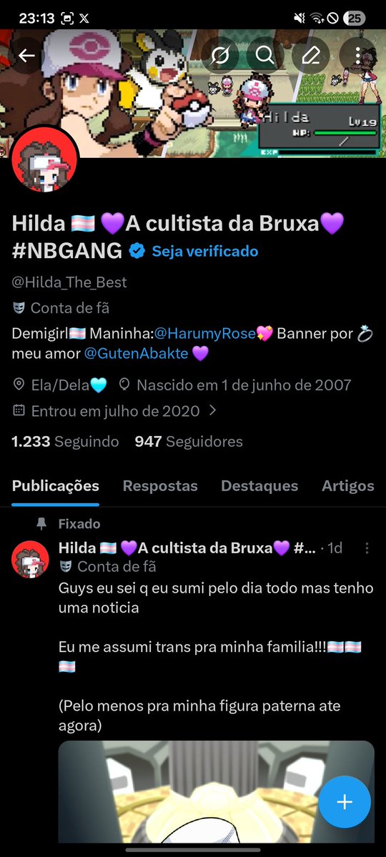 Hilda 🏳️‍⚧️ 💜A cultista da Bruxa💜 #NBGANG tweet media