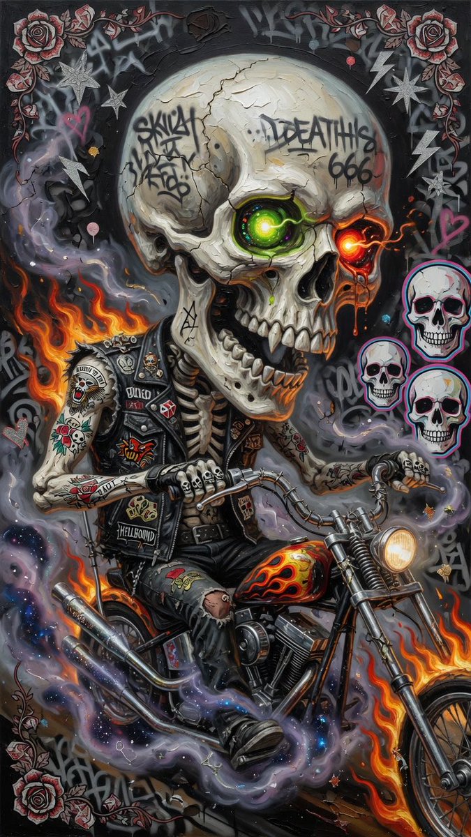 Z6Studios's tweet image. How about Some Skeleton Bikers : #Skulls #Bikers #Motorcycle art:
