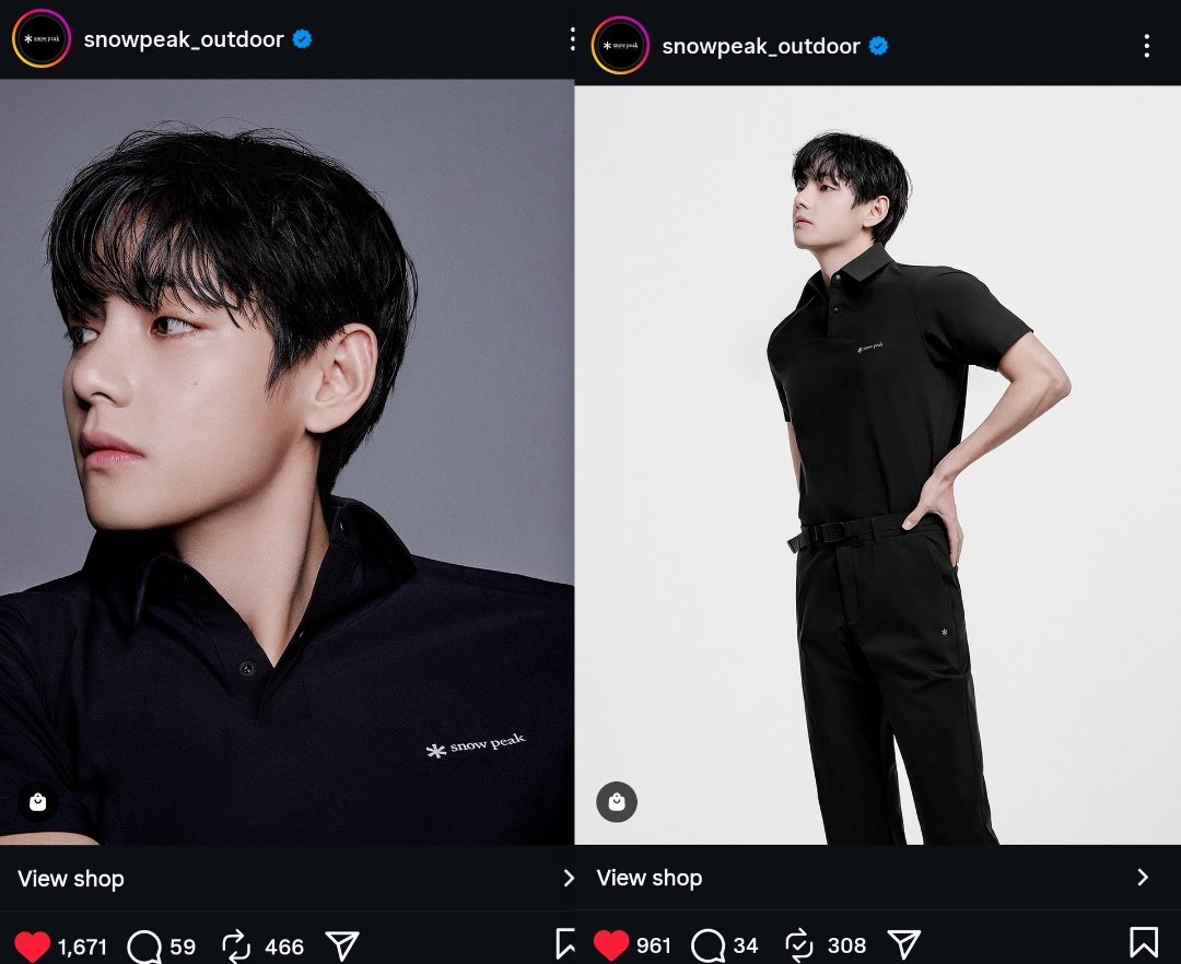 [INFO] Snow Peak Outdoor has shared new posts of Kim Taehyung wearing