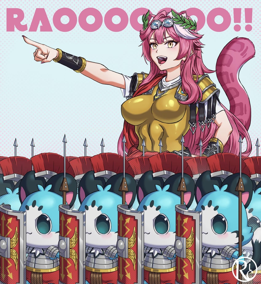 -Ella con su ejército de peluches.-