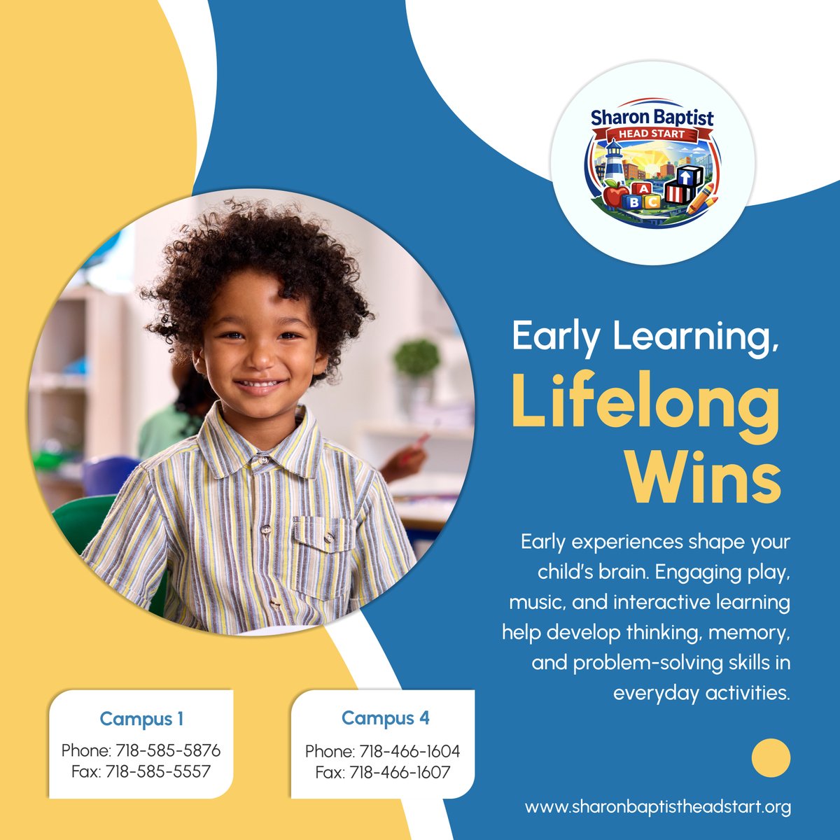SharonBapHS's tweet image. Support your child’s brain growth 🧠✨ through fun learning and creative play 🎨📚. Build confidence, curiosity, and lifelong skills! 🌟 Reach out today to inspire their potential 

#BronxNY #Childcare #LearningThroughPlay #CognitiveSkills #CreativeKids #PlayBasedLearning