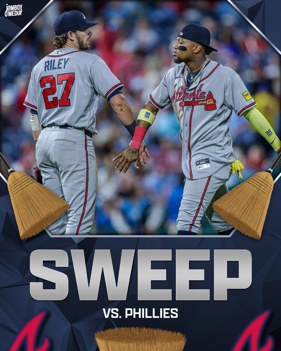 Braves have won five straight after sweeping the Phillies, while Philly has lost five straight