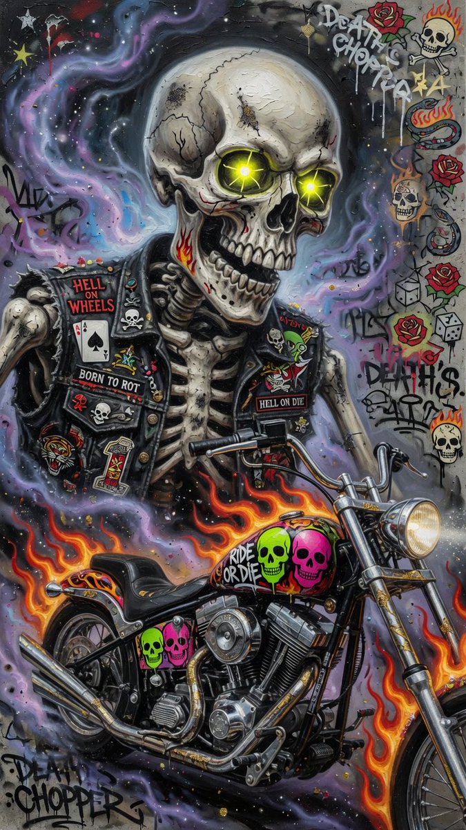 Z6Studios's tweet image. How about more Skeleton Bikers : #Skulls #Bikers #Motorcycle art: