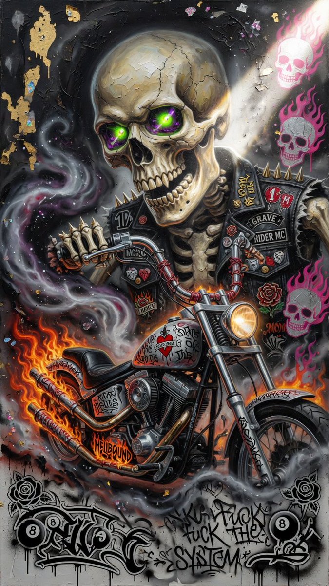 Z6Studios's tweet image. How about more Skeleton Bikers : #Skulls #Bikers #Motorcycle art: