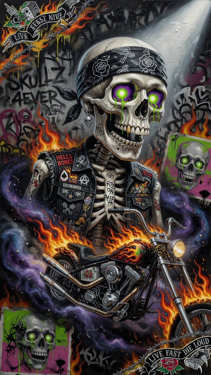 Z6Studios's tweet image. How about more Skeleton Bikers : #Skulls #Bikers #Motorcycle art:
