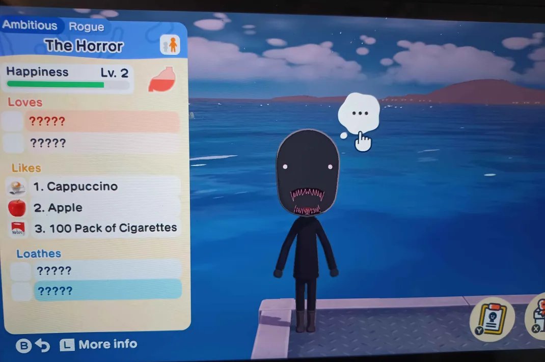 i have this mii called "The Horror" where i do nothing but feed him cigarettes and keep him stranded from civilization