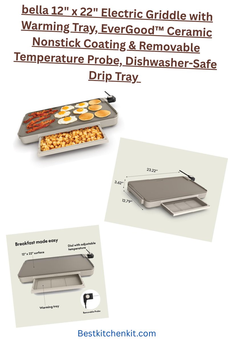 mykitchenkit's tweet photo. The best Non-stick griddle pan combines durability, functionality, and versatility to meet all your cooking needs
https://t.co/ofQe9lty46
#griddle #griddlepan #electricgriddle #kitchenappliance #kitchengadgets #HealthyEats #healthycookware #cooking #frying #FoodieFind #FoodieJoy https://t.co/oi8yKyRRWO