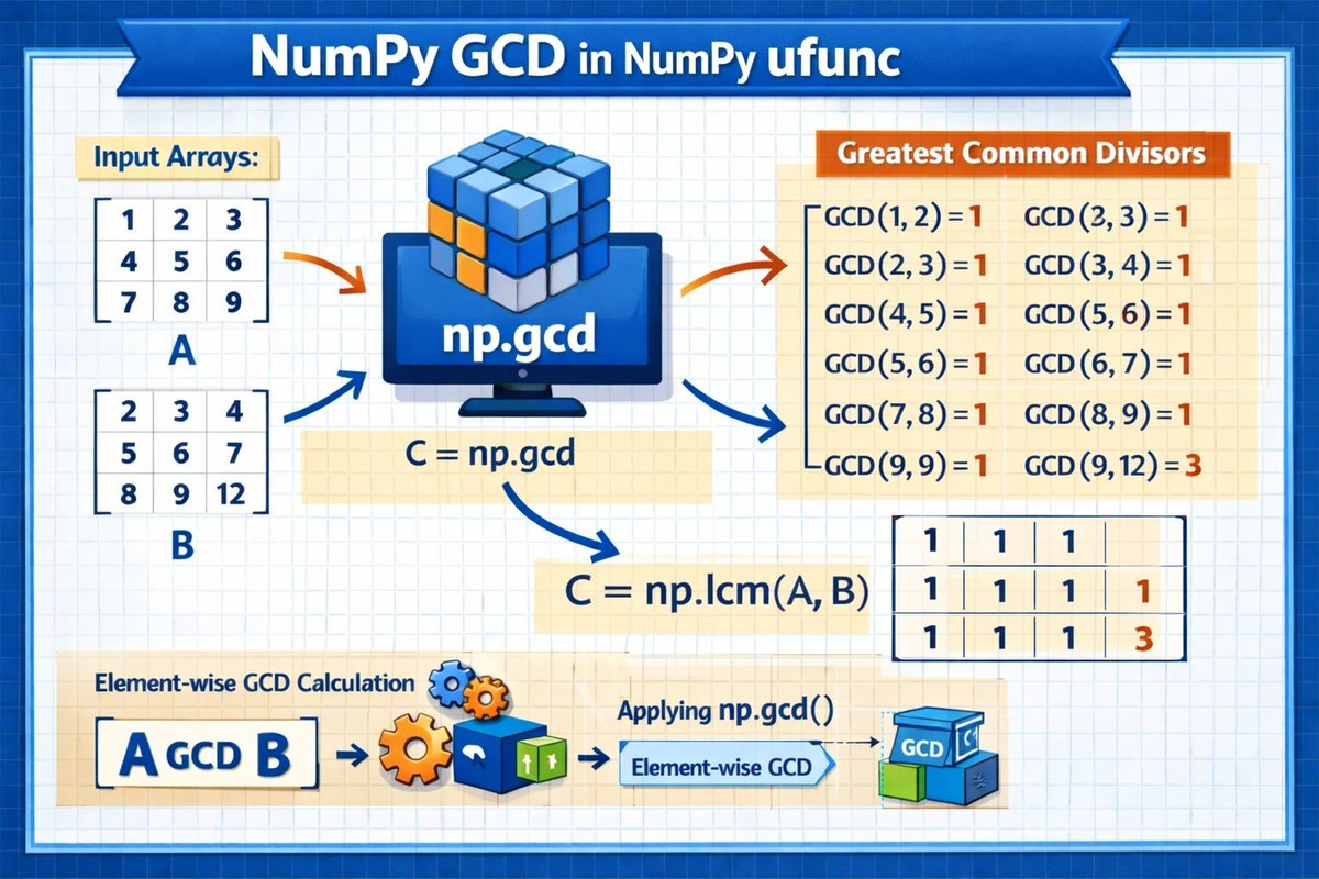 matetechnologie's tweet image. NumPy GCD calculation infographic #py #python #tutorial 
Support Our Tutorial: matetools.gumroad.com/l/gftqn