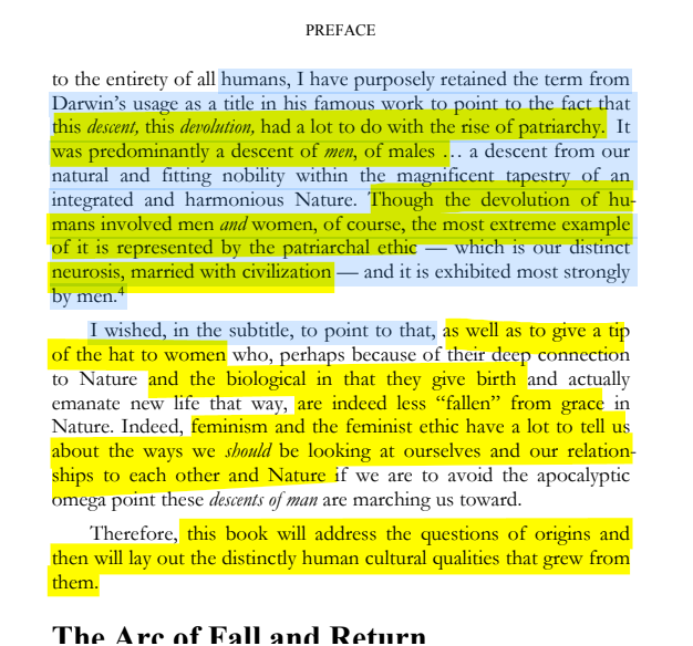 sillymickel's tweet image. *PRODIGAL HUMAN: The Descents of Man* (2016) by Michael Adzema

PREFACE, p. xix

🧵Click this panel for Thread of complete book

13/ 🧵👇 💡📚💙 #PH #ProdigalHuman #PREFACE📖 #TruthWarriors ❕#anthropology🐵 #psychology ☮️ #devolution🐵 #Patriarchy #Civilization #birth #Primal