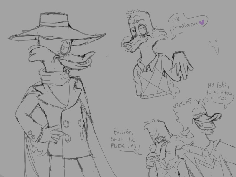 I made a doddle, plus Fenton is right there next to Darkwing! 
#art #darkwingduck #fanart