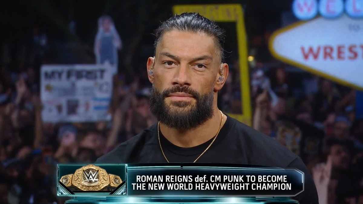 .@WWERomanReigns responds to Oba Femi like only the OTC can! ☝️

#WrestleMania https://t.co/MihbZ...