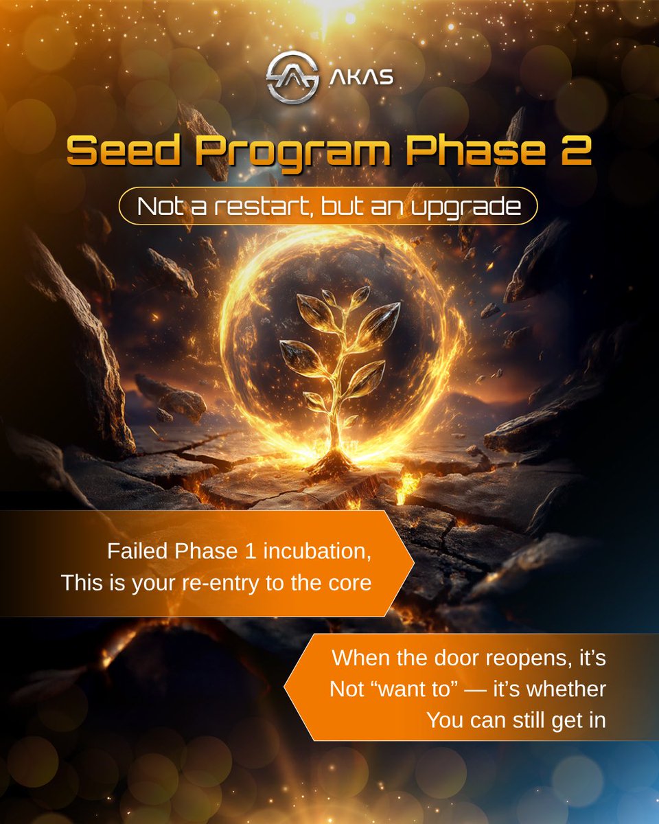 AKASOfficial_'s tweet image. This restart is not a do-over, but an advancement. It preserves a pathway back to the core tier, For those who truly desire a breakthrough 💎

Don't wait until the door closes to realize you should have entered. Before the dust settles, secure your rightful position! 🚀

#AKAS