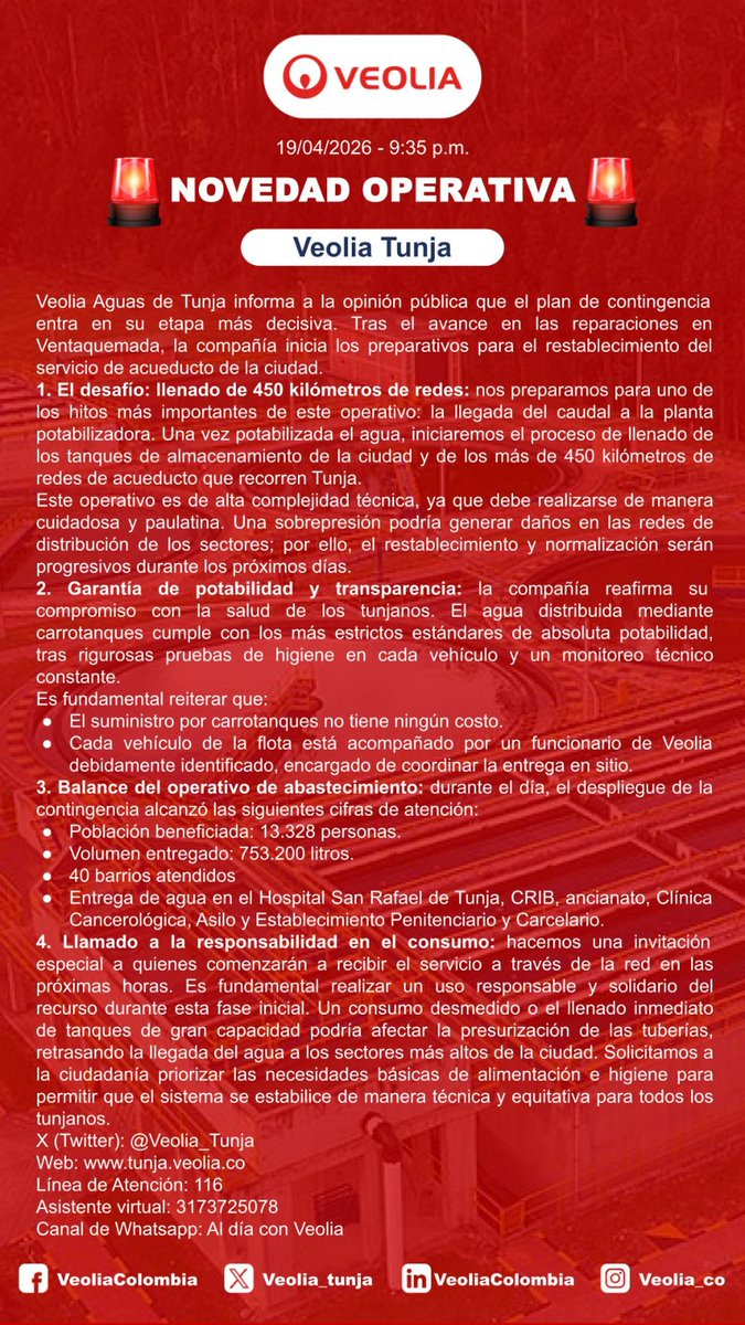 Veolia | Tunja tweet media