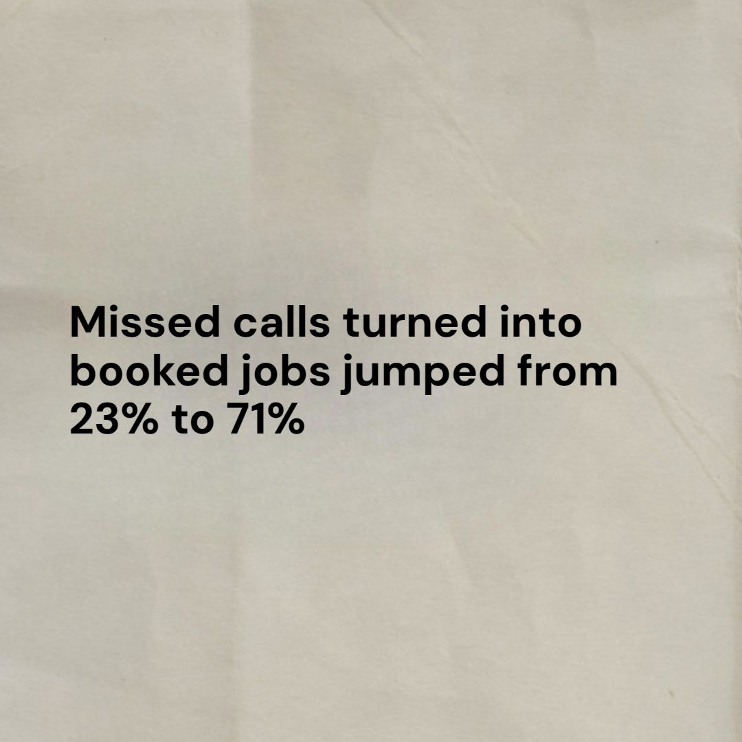DavidKatic2's tweet photo. Real-world AI example from a trade where every missed call can be a missed job: plumbing.

A plumber I work with runs a 4-van operation. He and his team are in roof cavities, under houses, or flat on their backs under a sink for most of the day. Which means when the phone rings, they usually cannot answer it. The wife was fielding what she could from the office, but by 3pm the missed call list was very long. And half of the callers had already booked someone else.

He told me, "I am not losing jobs on price. I am losing jobs because I did not pick up."

So we set up an AI SMS assistant. The reason we went with SMS is simple. Customers respond to SMS extremely well. We deliberately did not use voice AI, because what we are finding is that a lot of people really do not like having a chat with a voice AI, particularly if they are new to the business. A text back feels natural and low pressure, and it gets replies.

Every missed call instantly triggers a text back. "Hi, sorry I missed your call, this is Dan from ABC Plumbing. How can we help?" The AI then has a real conversation. It asks what the issue is, how urgent it is, whether there is water coming through a ceiling or a toilet not flushing, and gets the address, best time for a visit, and whether it is a rental or an owner occupier.

By the time the plumber takes his lunch break, every enquiry is already categorised, prioritised, and sitting neatly in his mobile app with notes. Because the jobs are categorised and prioritised, the plumber knows exactly which jobs to call back first to maximise the chances of winning them. And on the customer side, the client feels like someone is actually listening and someone will respond.

After 8 weeks:

- Missed call to booked job conversion went from 23% to 71%
- 14 emergency call-outs were captured in week one that otherwise would have gone to a competitor
- Average response time to a new enquiry dropped from 4.5 hours to under 3 minutes
- His wife got her afternoons back and the stress in the business dropped noticeably

He said, "The AI is basically a receptionist that never misses a call and never forgets to write the details down."

Most trades businesses are walking past thousands of dollars in lost work every month, not because they are not good at the job, but because they physically cannot answer the phone while they are doing it. AI closes that gap without adding a salary to the business.

What is a missed call actually costing your business?

#AI #Trades #SmallBusiness #Plumbing #Automation #BusinessGrowth #CustomerService