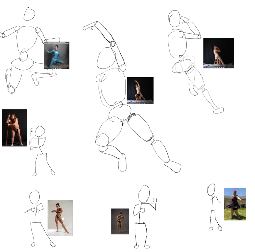 T2Tranquil's tweet photo. Gesture Drawing Practice :) https://t.co/qVlo38TYwa
