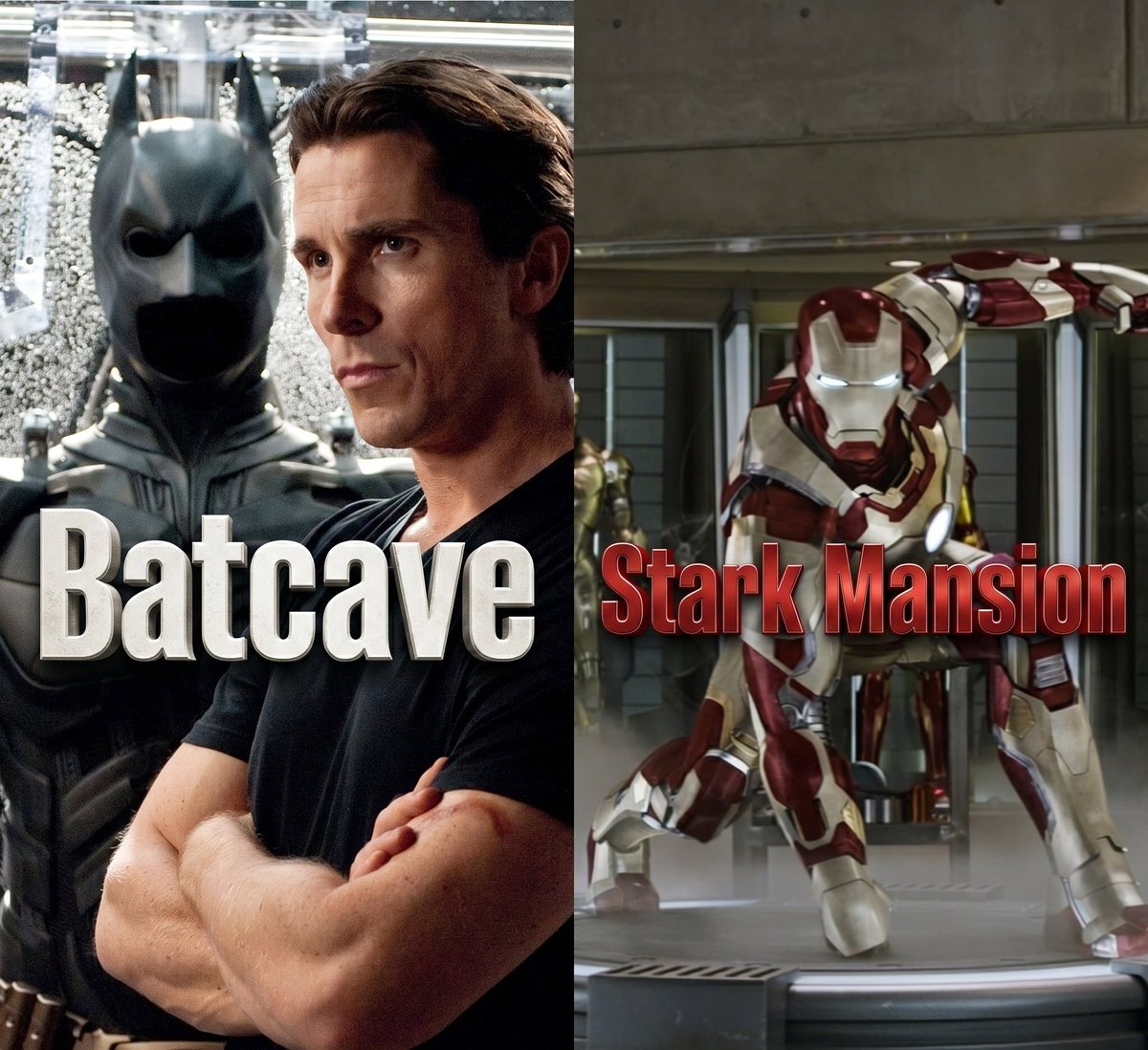 DCUAlert's tweet image. You can only choose one… Batcave or Stark Mansion? 👀