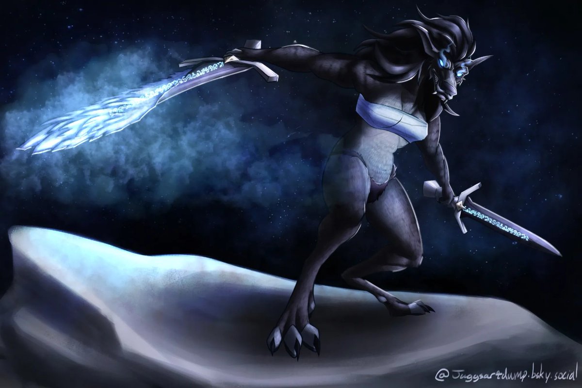 Oh, I just realized, I haven't posted some art I made for <a href="/ZenWinterhowl/">❄️🐺𝚉𝚎𝚗𝚎𝚜𝚑𝚊 𝚆𝚒𝚗𝚝𝚎𝚛𝚑𝚘𝚠𝚕 🐾 ⚡️ 🔞</a>. Made this back in July last year
#art #furry #furryart #worgen #warcraft