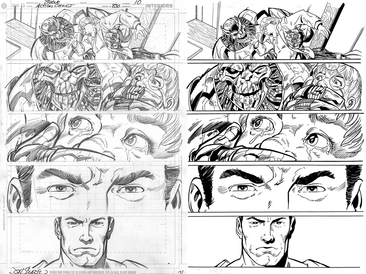 Some inking samples I did for DC tryout some years ago. I would def ...