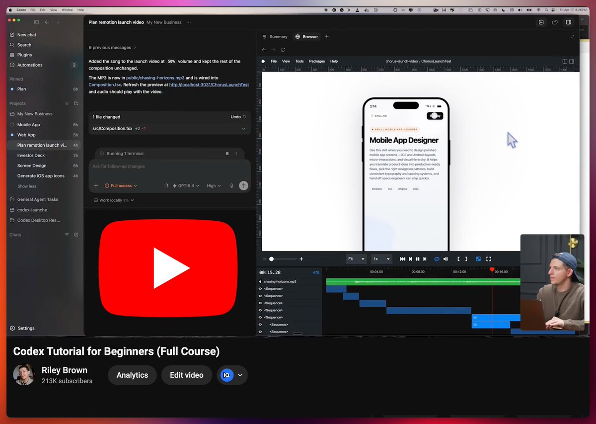 Codex Video uploaded on YouTube. 
youtube.com/watch?v=KXIdYE…