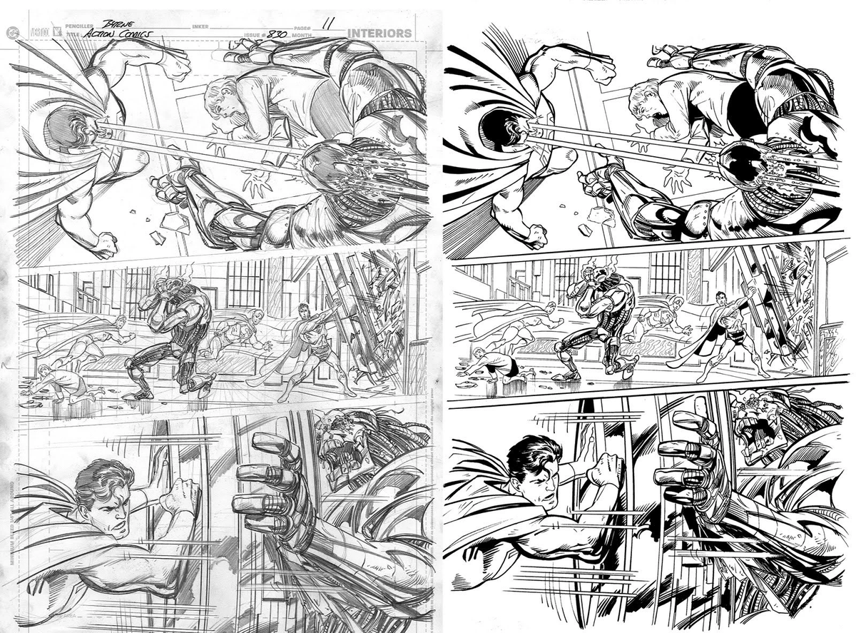 Some inking samples I did for DC tryout some years ago. I would def ...