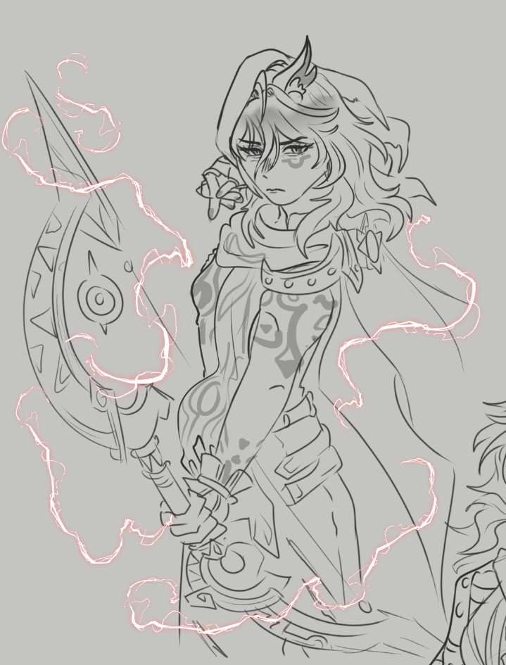 riceppang's tweet photo. female #ororon sketches cause i think she'd look cute https://t.co/oi490lqIes