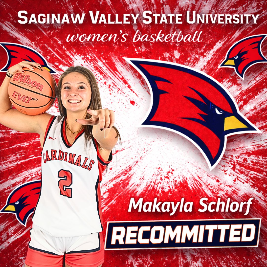 svsuwbb's tweet photo. Makayla Schlorf (5’3 PG- Michigan) has recommitted to playing her freshman year for the Cardinals!

> Tecumseh 3pt school record - 139 Three’s made
> Division 2 State Champion
> All County Dream team - 3rd team
> 4 time Conference Champ
> 3 time Regional Champ

#GoCards https://t.co/NZtKpqziS0