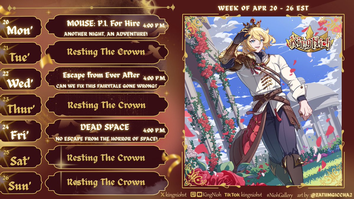 KingNiohVT's tweet image. ✨💎GREETINGS MY BRILLIANT DIAMONDS!! 💎✨ 
Let’s make this week shine even brighter than the last. This King expects greatness from all of you… so let’s dazzle the world together!!

#vtuber #envtuber #stream