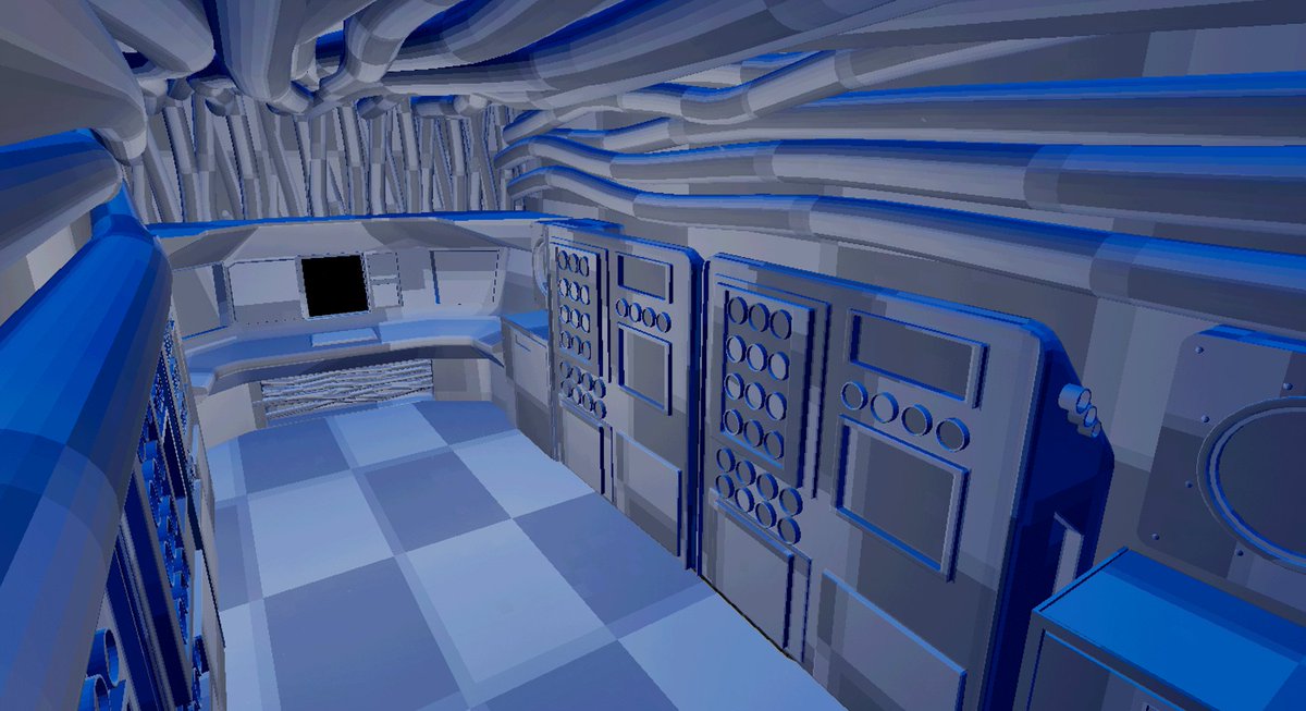 Stickguy101's tweet image. Today was spent making a blockout of the Submarine's electronics room, can't wait to go in and give it that final pass
