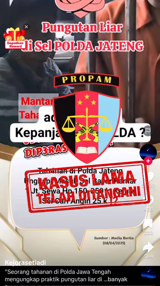 PAdipala's tweet photo. Haloo Sobat Propam

Berikut berita/perkara lama yang telah ditangani Polda Jawa Tengah beserta jajaran

Punya keluhan ke oknum Polisi.? 

Cukup scan QR Code Yanduan Propam Polri atau klik link https://t.co/8CdzkaqviZ dengan dilengkapi identitas dan bukti pendukung https://t.co/zwsKXb7Uyf