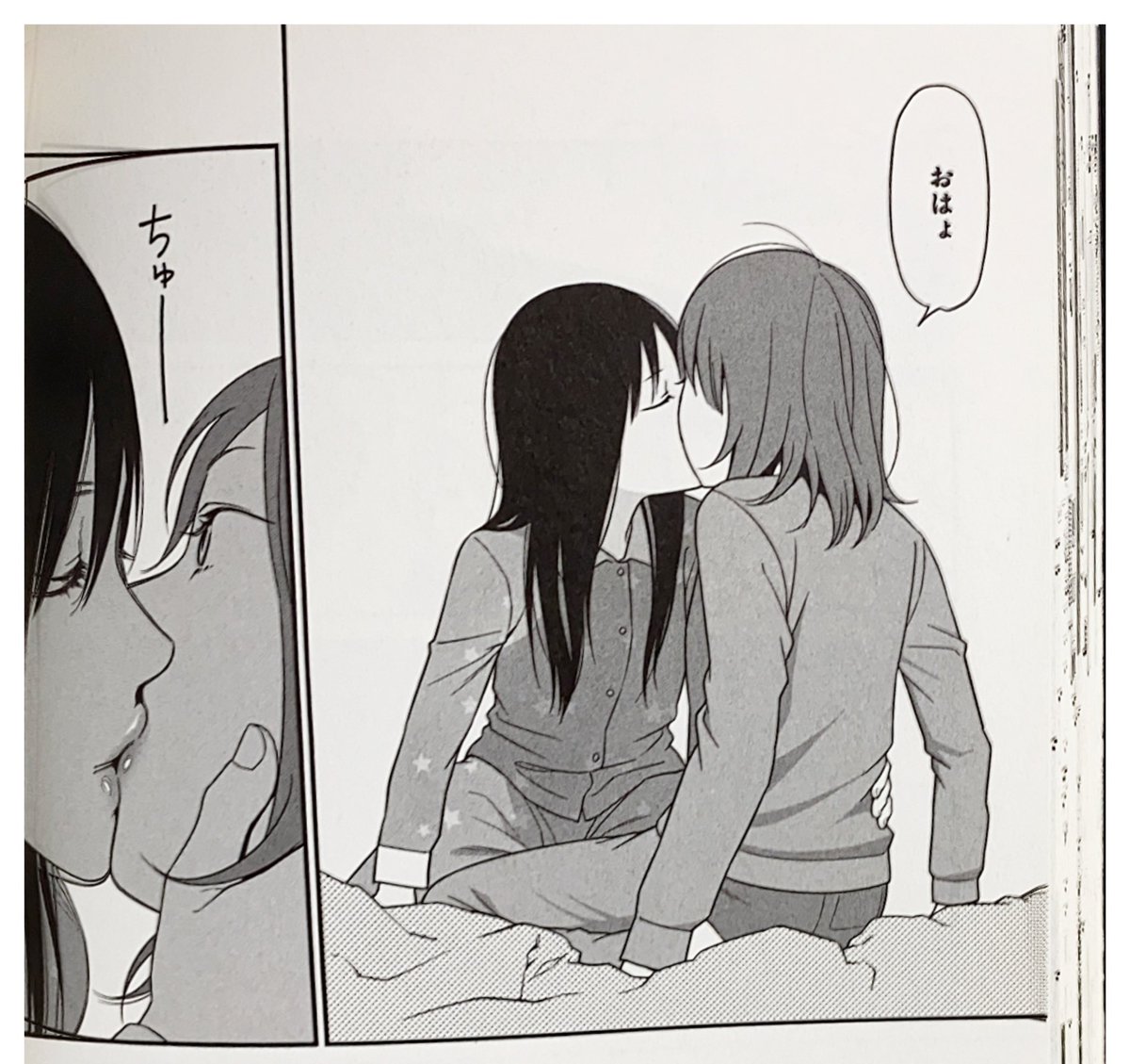 とても色気のある百合漫画。 復活して欲しい作品。  https://t.co/eUjUwvvKo6 (作品名:prism 作者:東山翔 出版社:芳文社) 