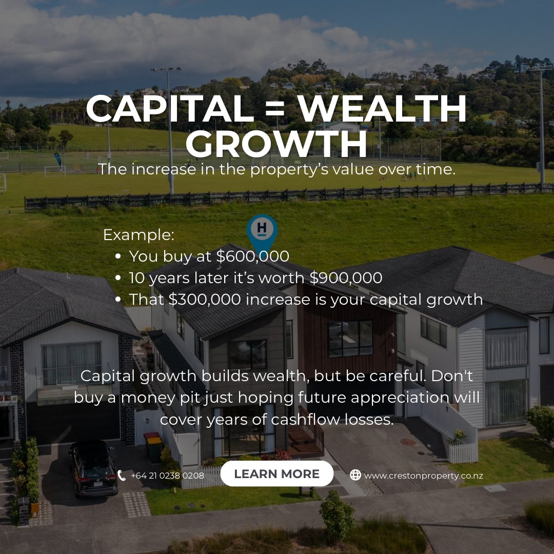 CrestonProperty's tweet image. At Creston Property, we focus on helping clients secure properties that generate positive cash flow - so your investment is working for you from day one.

Yield vs Capital Growth - what’s the difference?

#PropertyInvestment #Investing #RealEstate #Yield #CapitalGrowth