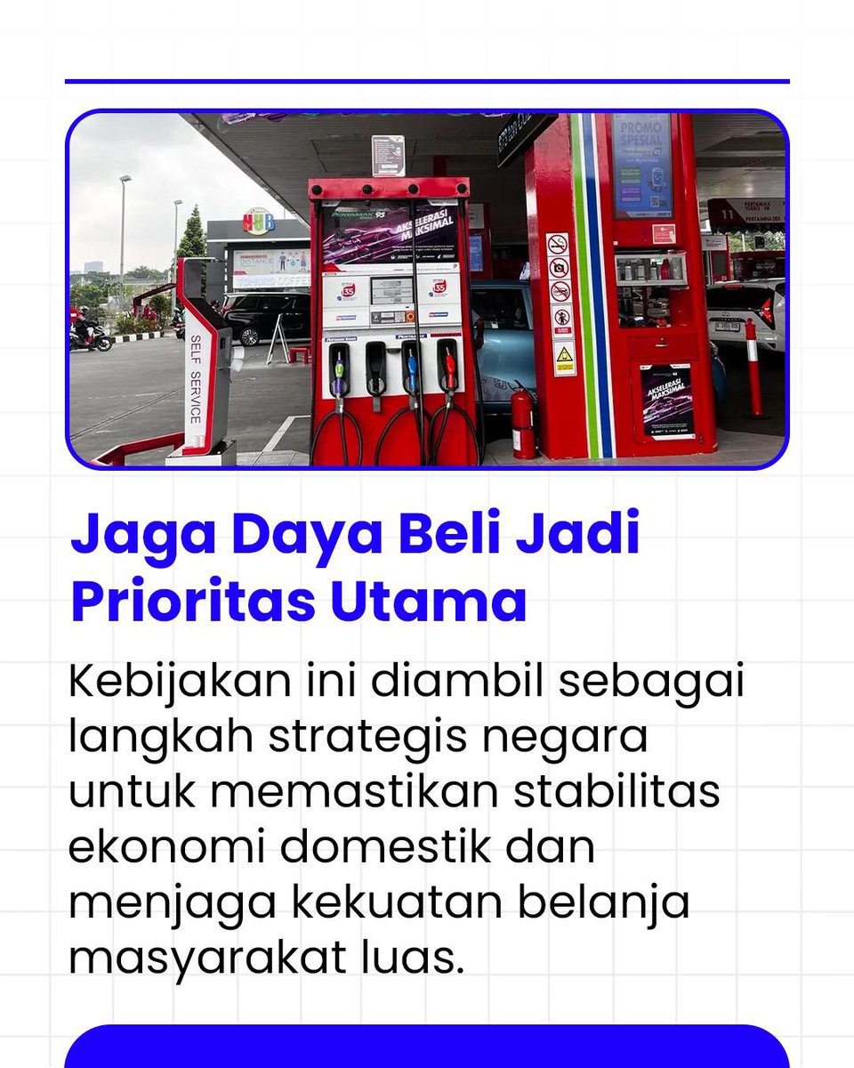 salah satu langkah strategis dengan menahan kenaikan harga Pertalite dan Pertamax agar ekonomi masyarakat tetap terjaga.
#BBMSubsidiTidakNaik
Pemerintah Jaga Daya Beli