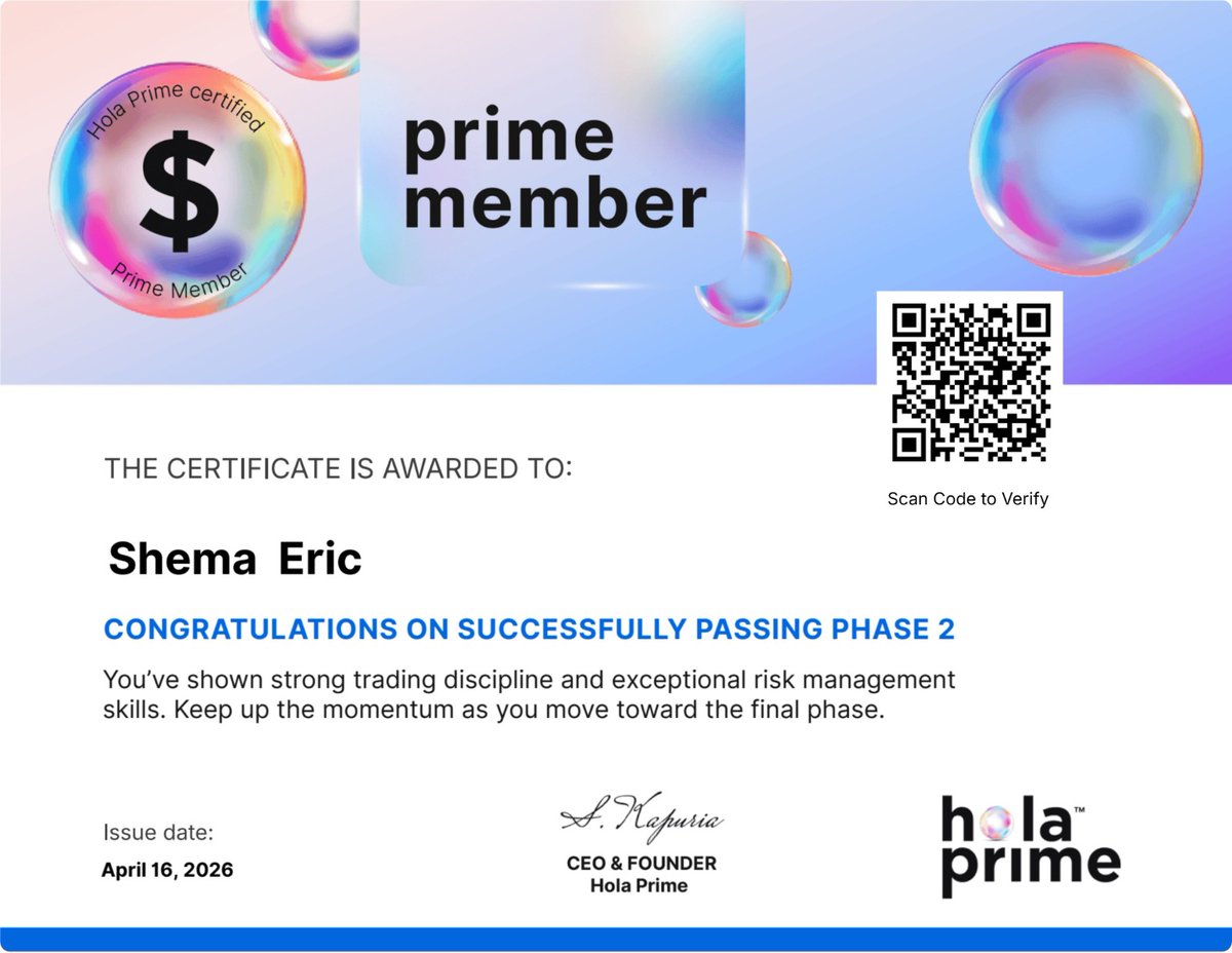 ShemaEric2468's tweet photo. Started with zeroβ¦ now Iβve passed my FIRST prop firm π
No shortcuts. No luck. Just discipline, patience, and learning every day.
To anyone doubting themselves β KEEP GOING. Your time is coming.
We donβt quit. We improve.
#ForexTrading #PropFirmSuccess #Mindset #SHEMA_FX https://t.co/YgTtTxBGuq