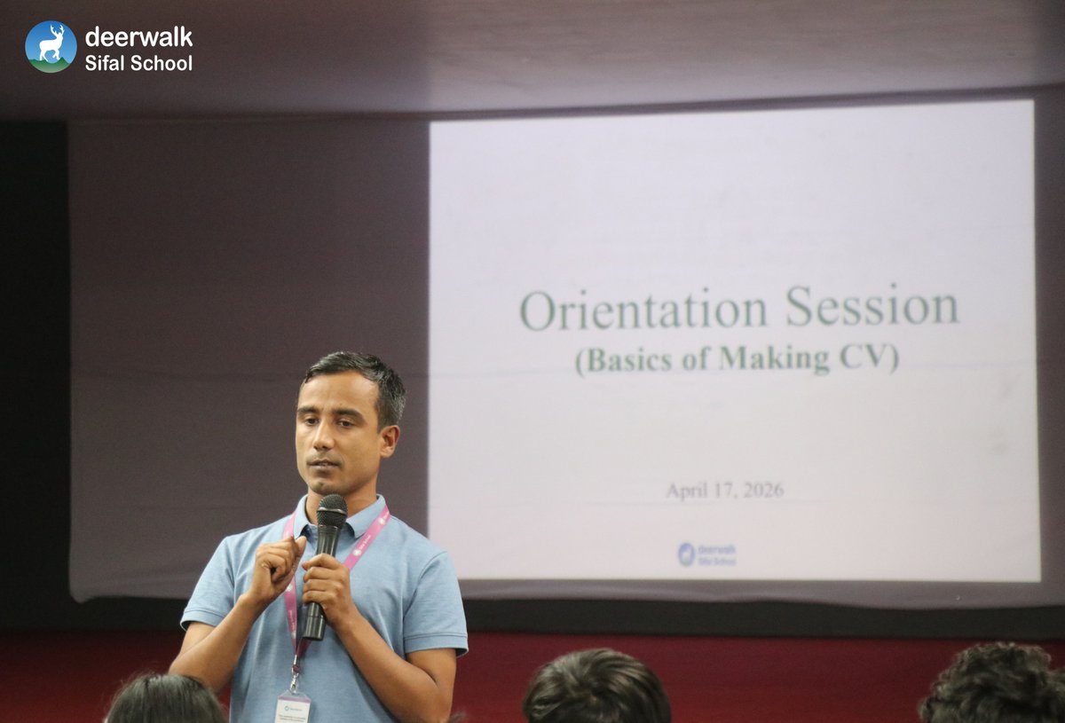 DWSifalSchool's tweet image. 𝗕𝗮𝘀𝗶𝗰𝘀 𝗼𝗳 𝗺𝗮𝗸𝗶𝗻𝗴 𝗖𝗩 - 𝗢𝗿𝗶𝗲𝗻𝘁𝗮𝘁𝗶𝗼𝗻 𝗦𝗲𝘀𝘀𝗶𝗼𝗻 | 𝗚𝗿𝗮𝗱𝗲 𝟭𝟭

Grade 11 students attended an insightful session led by Principal Madhu Sudhan Bhusal on the essentials of crafting an effective resume. 

#deerwalksifalschool #deerwalk #orientation