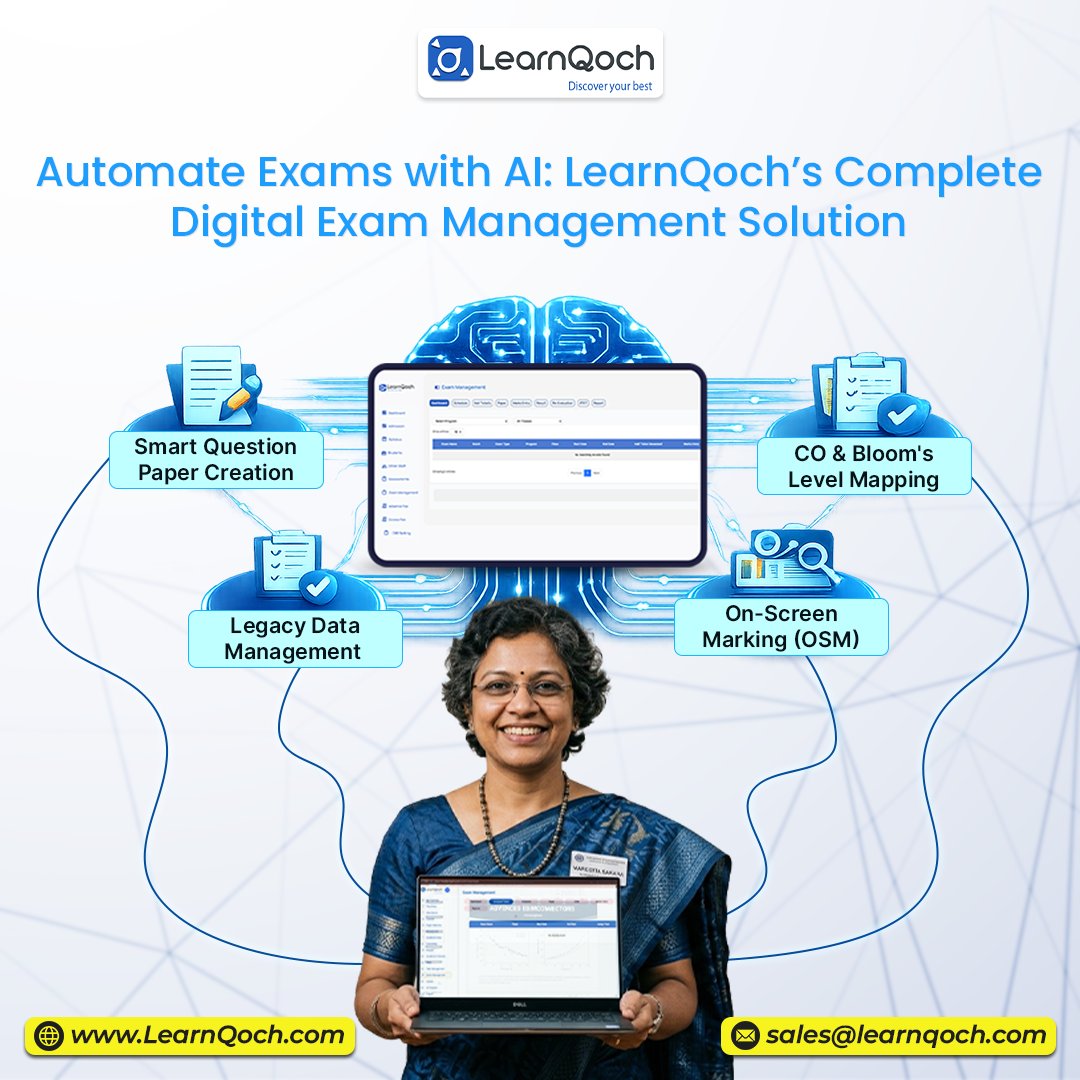 LearnQoch's tweet photo. Upgrade exams with LearnQoch AI 

✔️ Smart Planning
✔️ Secure Exams
✔️ AI Evaluation
✔️ Instant Results

Fast. Accurate. Stress-free.
🔗 https://t.co/4jr304prbp https://t.co/dyLFjcJrJ6