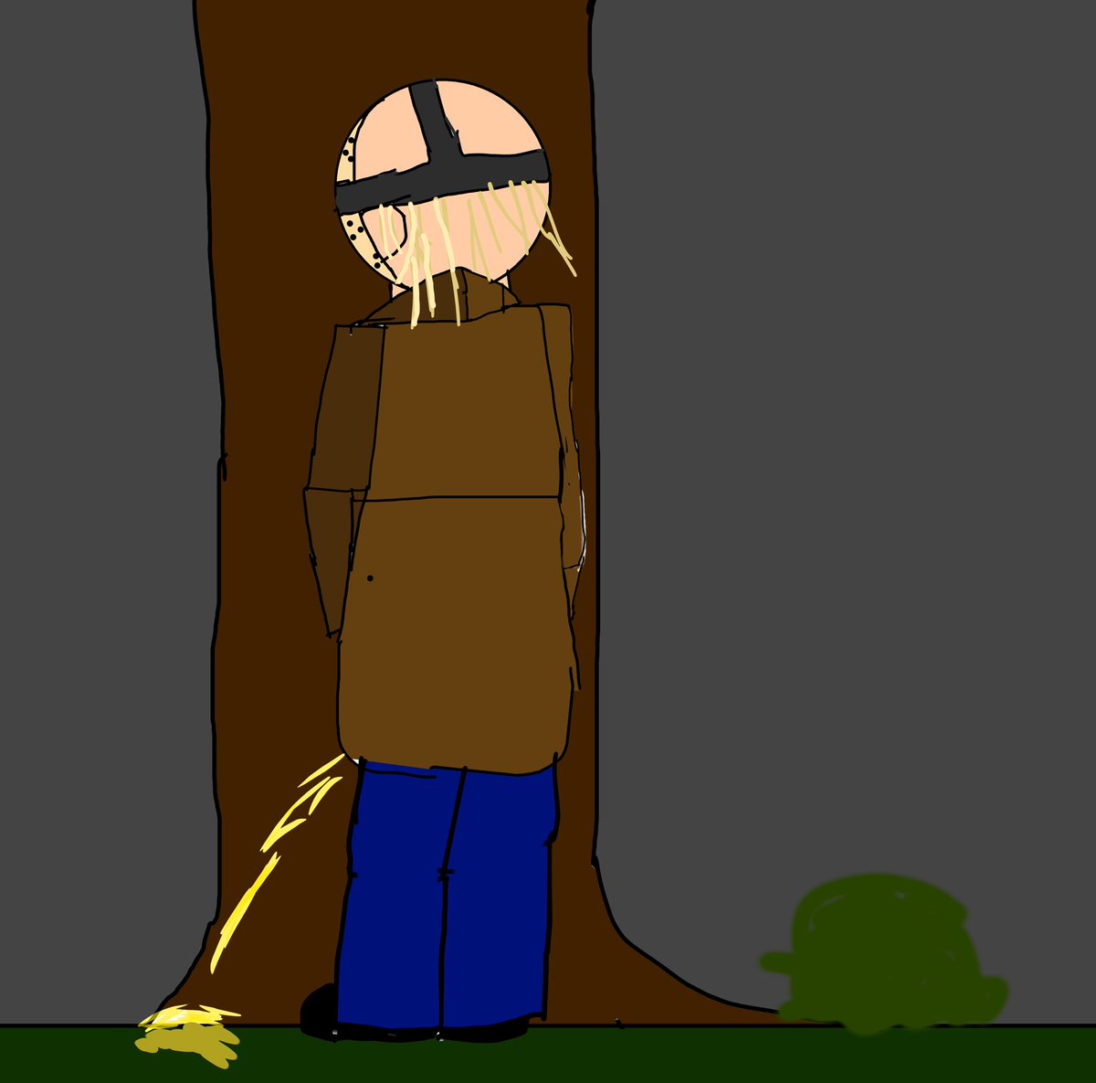 bonel38743's tweet image. Jason is relieving himself…

that’s a lot of pee big guy &amp;gt;:)

#jasonvoorhees #watersports #pee #urine