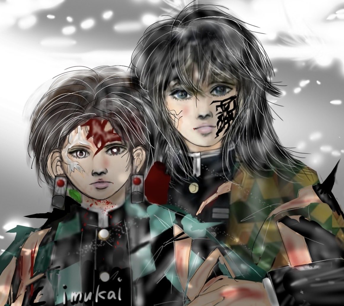 kvi_rr's tweet image. こんにちは｡
#illustrations #オリジナル #デジタル 
#イラスト #オリキャラ #鬼滅の刃 
鬼滅の刃　不死川実弥　冨岡義勇
竈門炭治郎　鬼滅の刃無限城編
三郷と奏斗、祐希コスプレイメージ
再投稿です。
削除したら申し訳ありません。