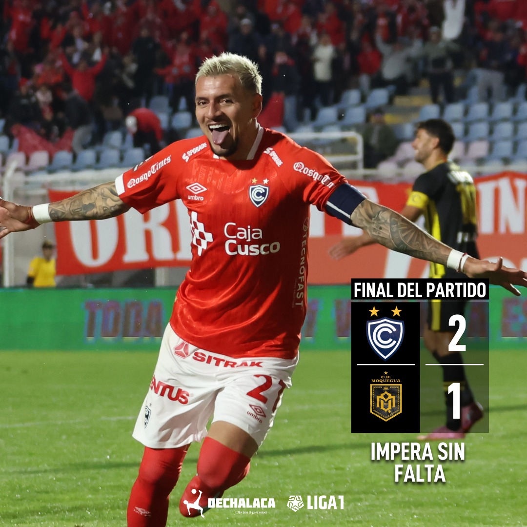 DeChalaca's tweet photo. 🇵🇪 #Liga1 - Torneo Apertura - fecha 11

🏟 ¡FINAL EN EL INCA GARCILASO DE LA VEGA!

Cienciano 2 (Neri Bandiera 46', Carlos Garcés 58') - CD Moquegua 1 (Yorman Zapata 8')   

⚠️ Cienciano volvió a ganarle a un rival moqueguano en el Inca Garcilaso de la Vega luego de doce temporadas: no lo hacía desde el Clausura 2014, cuando derrotó a San Simón 2-0 con anotaciones de Herbert Castillo y Gary Correa

🔝 #ElCapo Alejandro Hohberg (18)

La Ficha 👉https://t.co/1MqU2TASr0

📸 José Carlos Anguoo / @DeChalaca