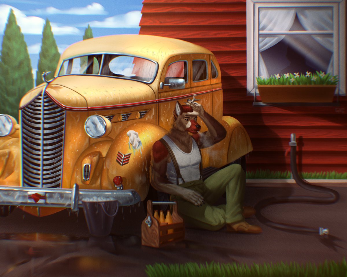 Сommission for <a href="/artdecodeviant/">🐺꧁𝕋𝕪𝕝𝕖𝕣 𝕊𝕚𝕟𝕔𝕝𝕒𝕚𝕣꧂ 🐺</a> 
#furrywork #furry #art #retro #vintage 🚬