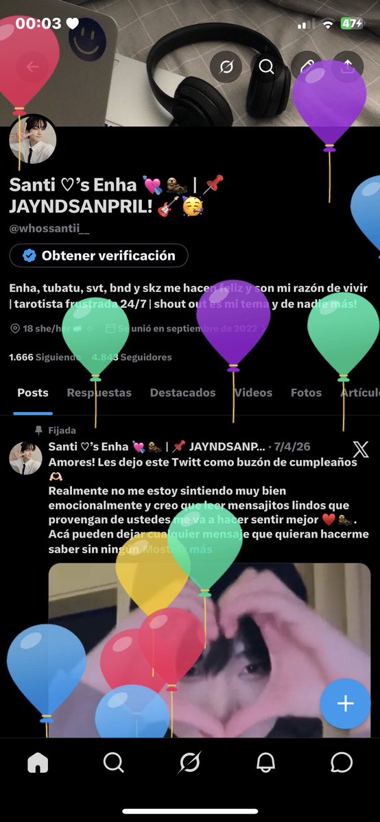 whossantii__'s tweet image. Tengo globitos holip :333