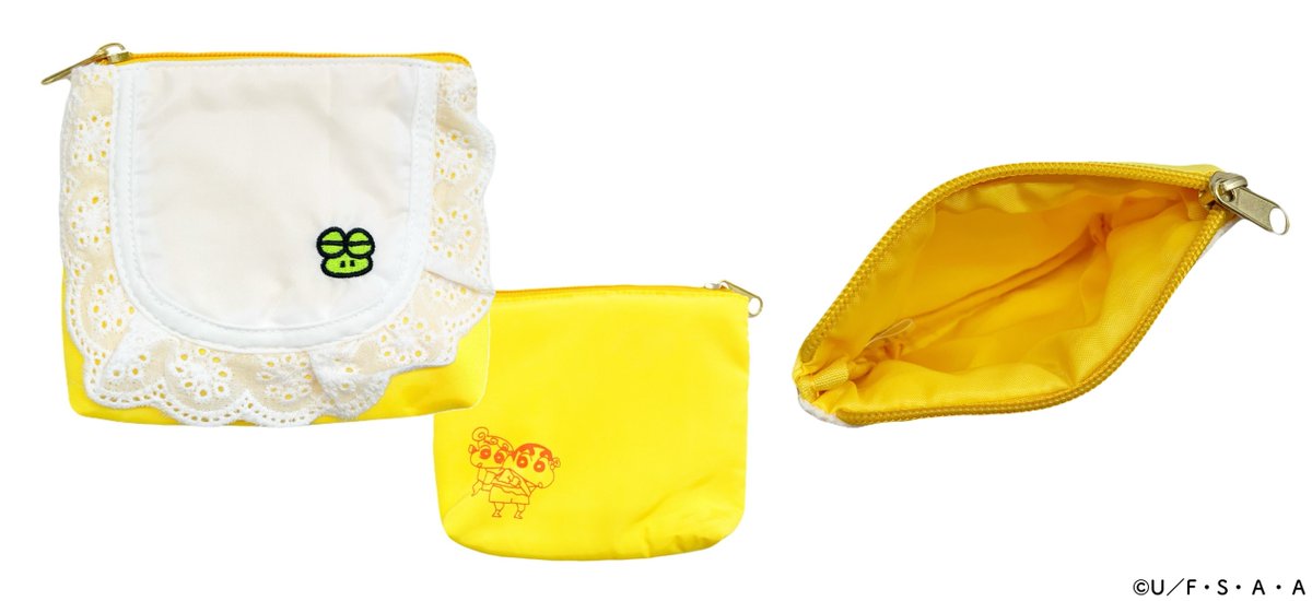 crayon_official's tweet image. 【コスメポーチ ひまわりのビブ】
ひまわりのビブをモチーフにしたコスメポーチです✨
ワンポイントのカエルさん刺繍に、裏面にはしんちゃんとひまわりのプリントが入っています♪

#クレヨンしんちゃん
#クレしん
#kureshin
ow.ly/Quzl30sUVPl