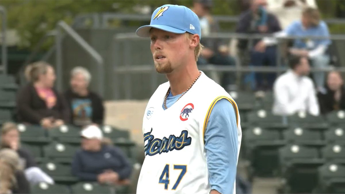 MiLB's tweet image. The McGwire name is pretty familiar to the NL Central, but perhaps not with a #Cubs affiliate.

Mason McGwire, the son of former home run king Mark McGwire, dealt in his first start of 2026 for the Myrtle Beach Pelicans: atmlb.com/4sM5hf3