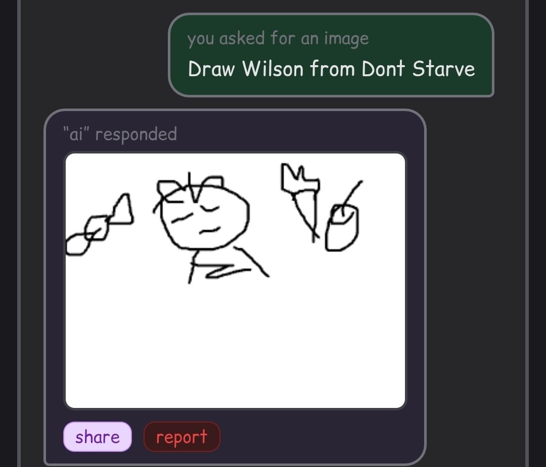 SweetstarSC's tweet image. Asked 4 people to draw wilson #dontstarve