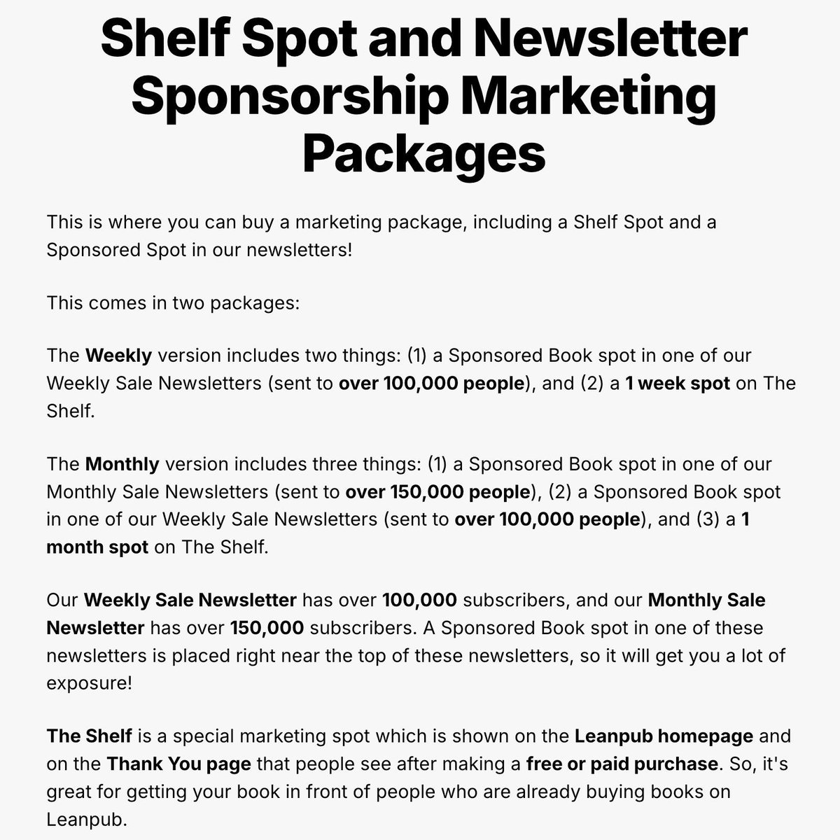 leanpub's tweet image. Hey Leanpub authors! Boost your sales 🚀 with these great book marketing packages: leanpub.com/shelf/buy They're an amazing deal! #books #contentcreator #selfpublishing