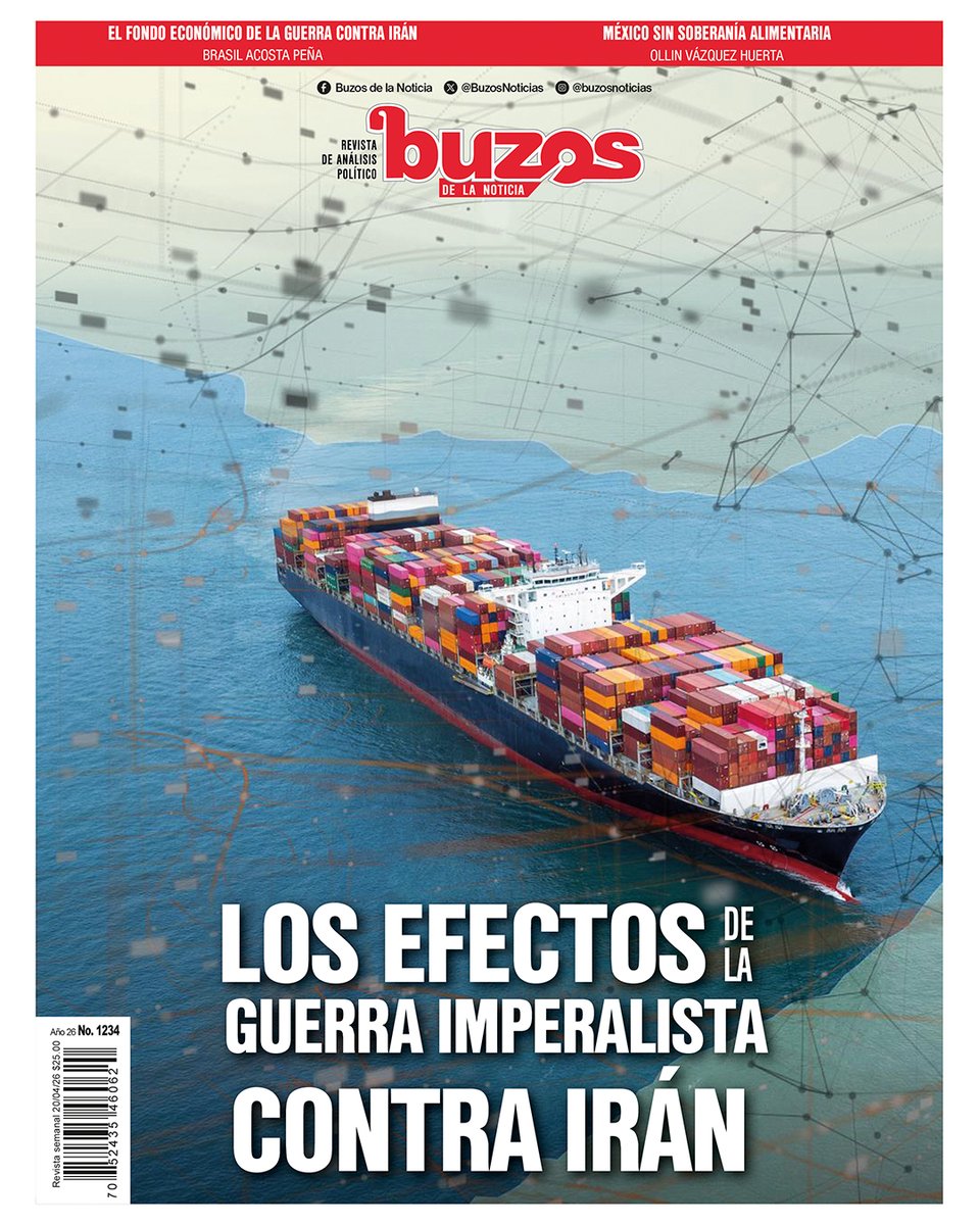 🔴#buzos | Los efectos de la guerra imperialista contra Irán

La criminal agresión de EE.UU. contra Irán está repercutiendo en México con el alza de las gasolinas, el diésel, gas y mercancías de la canasta básica.

Ya disponible la edición 1,234 📕
📎buzos.com.mx/noticia/mexico…