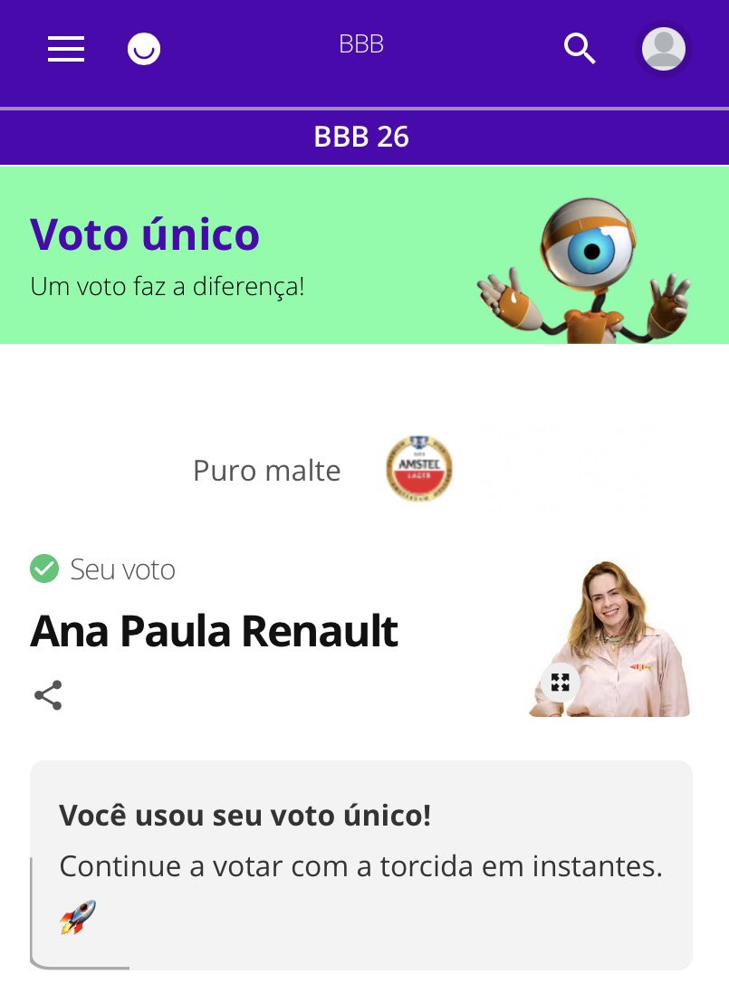 Minha campeã !! 🏆
#BBB26