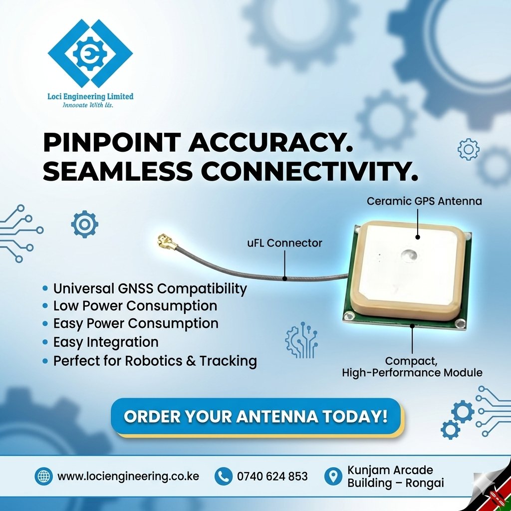 Mcalvinbrian's tweet image. Learn positioning and satellite communication using the GPS Antenna with uFL Connector — perfect for students exploring navigation systems, tracking projects, and real-world IoT applications.

#STEMEducation #GPS #IoT #ElectronicsLearning #ArduinoProjects #Robotics #TechKenya
