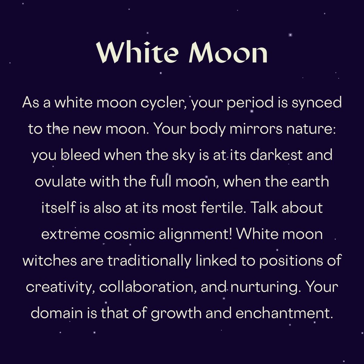 this makes me feel sexy, i ovulate with the full moon?? im a werewolf fr