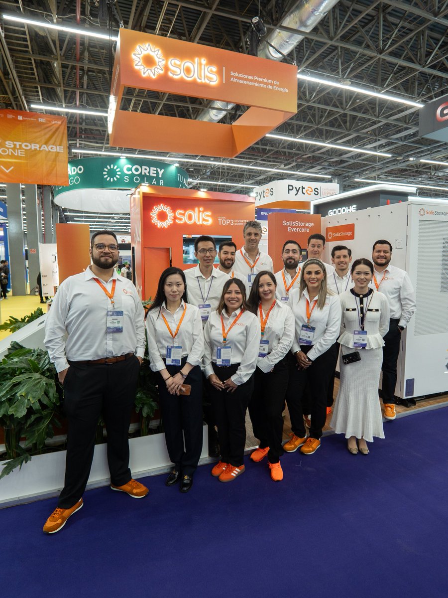 SolisStorage's tweet photo. 🌎🇲🇽 RE+ Mexico 2026 | Wrap-Up

It was great to be back on the show floor with partners and friends from across the industry, sharing ideas on how to support the fast-growing C&amp;I energy storage market in Latin America.

See you at the next event 👋

#Solis #Mexico #EnergyStorage https://t.co/7WcMEYaJn9